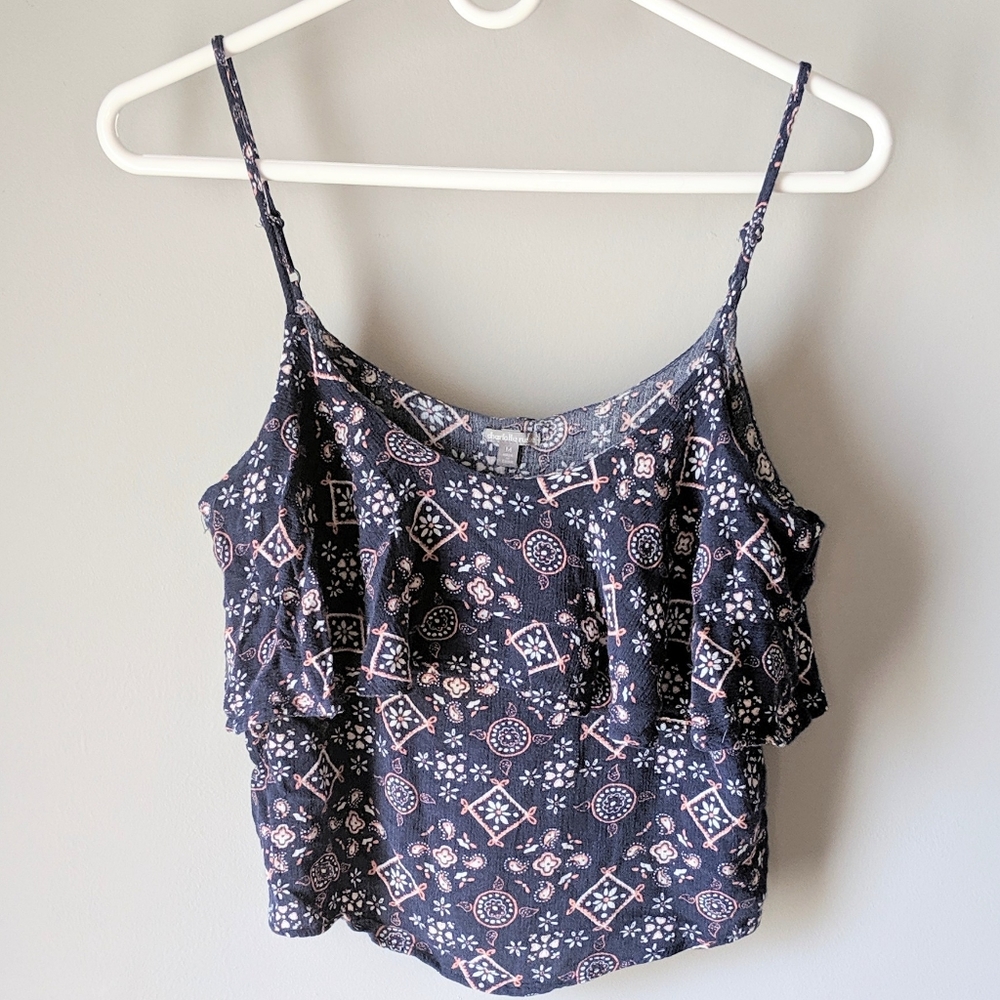 Boho strappy crop top tank